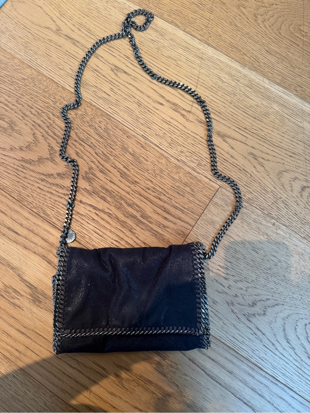 Stella McCartney Black Crossbody with Silver Chain